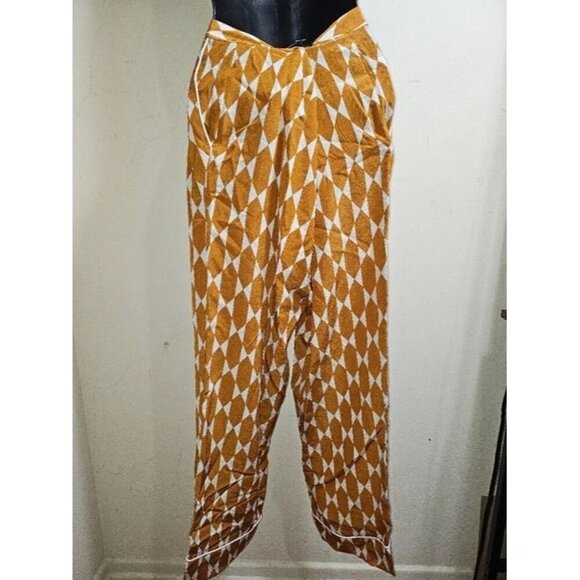 NWT Tory Burch Devi Pant in Gold Diamond Tile Size 6 - Picture 4 of 10